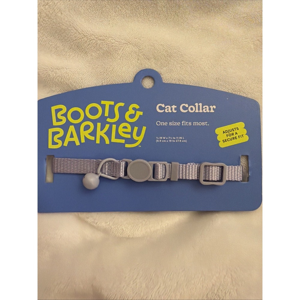 NEW Boots & Barkley Adjustable Cat Collar Lilac Purple One Size Breakaway & Bell